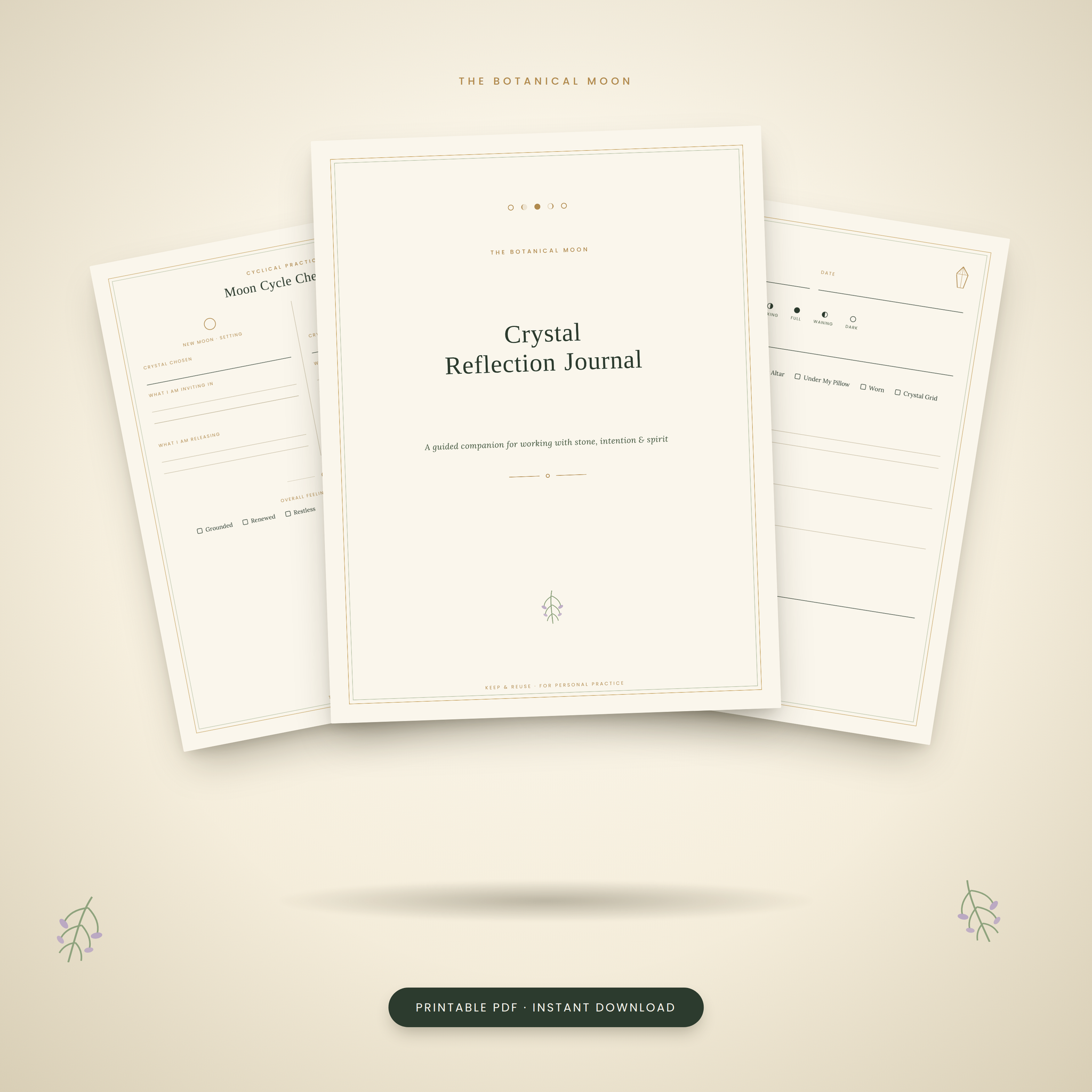 Crystal Reflection Journal — Printable PDF