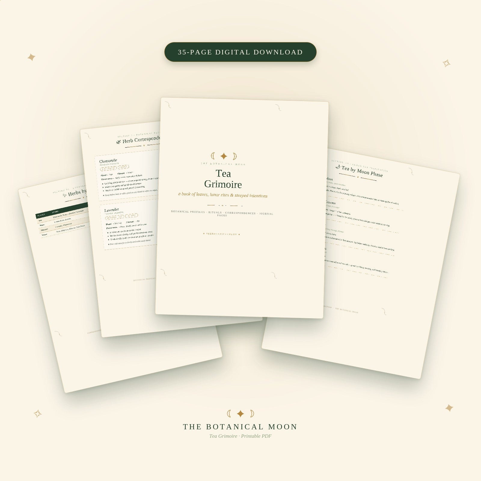 Tea Grimoire — Digital Witchy Tea Ritual Book (PDF)